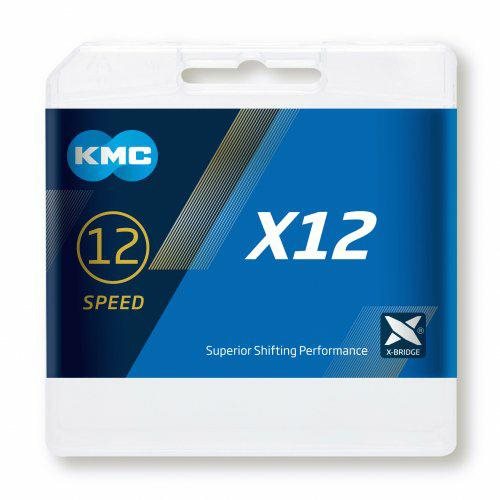 ŁAŃC.KMC X12 SIL/BK/12-SPEED/126L/SR-CZA