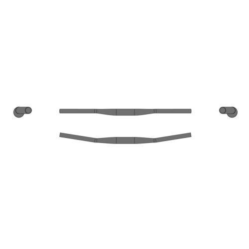 KIER ERGO FLAT BAR RAY/35.0X720MM/CZARNY